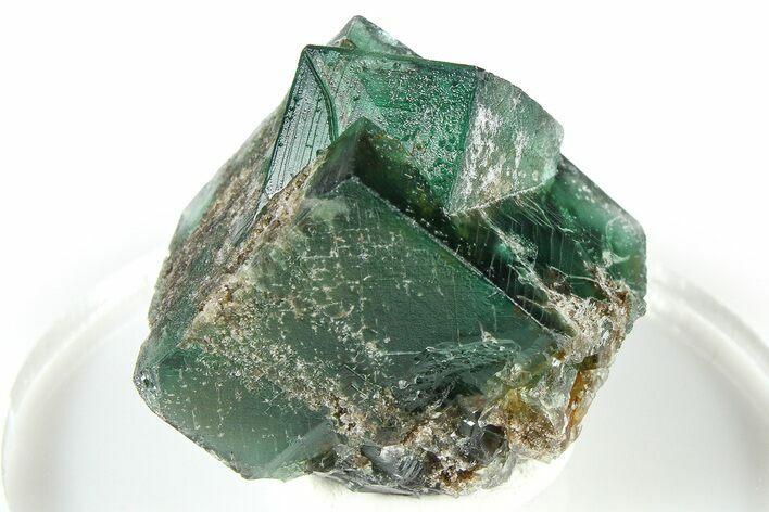 Fluorescent Green Fluorite Twins - Diana Maria Mine, England #379557